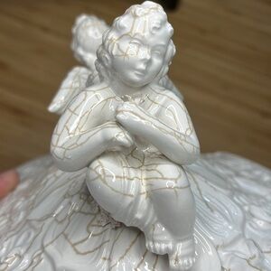 Italian Porcelain serving bowl LID (pedestal, ladle and platter broken 😢